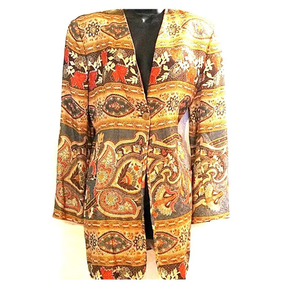 Giogio Armani Silk Southwest Print Blazer